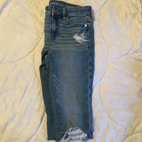 New AE Stretch High-Waisted Skinny Kick Jean - Picture 2 of 8